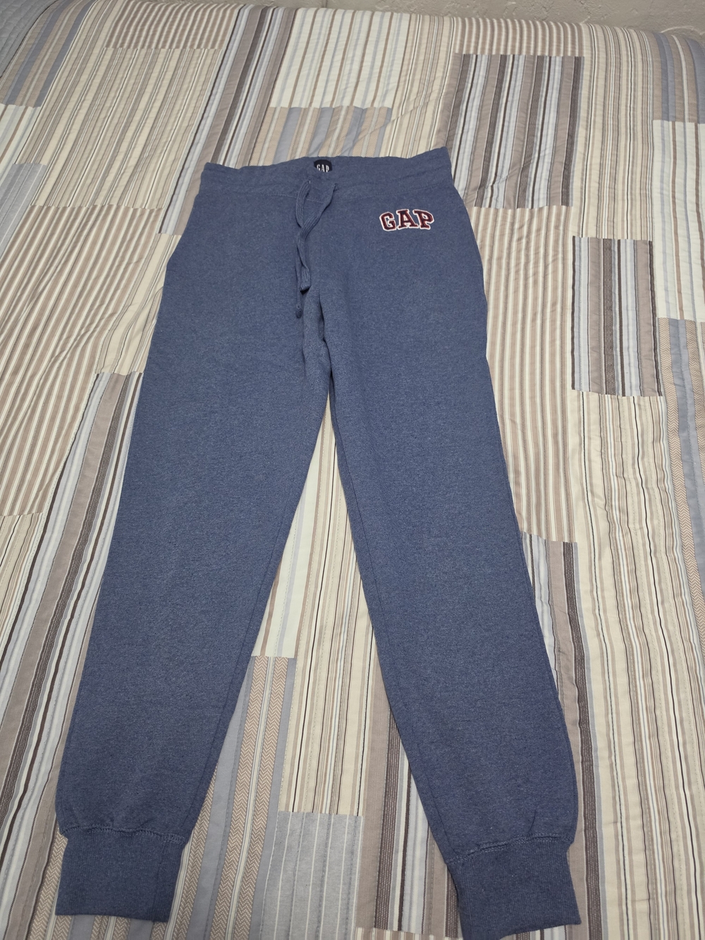 GAP Boys Heather Navy Jogger Sweatpants with Logo